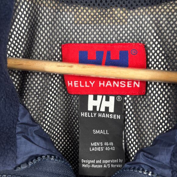 Vintage Helly Hansen Jacket Small Men’s Red White Blue 90’s Hood Shell Sailing - Picture 5 of 10